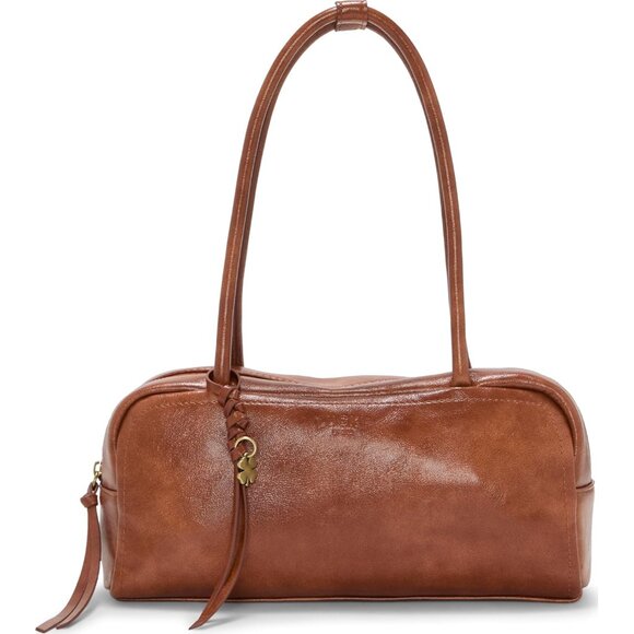 Elegant Tan Brown Women's Satchel with Zipper Closure & Multiple Pockets